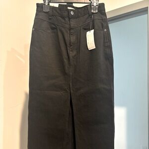 A loved a Black Midi Denim Skirt